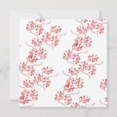 Weihnachts-Berry Red Sprigs Weihnachts-Party Karte (Rückseite)