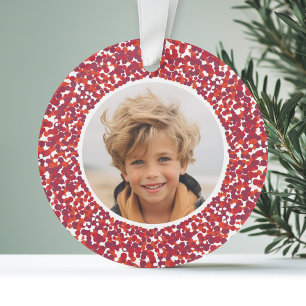 Weihnachts Berry Wreath Doppelseitiges 2-Foto Ornament