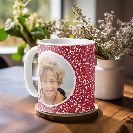 Weihnachts-Berry-Wreath mit 2 Fotos Kaffeetasse