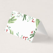 Weihnachts Berry Zent Card, Escort Card (Vorderseite)