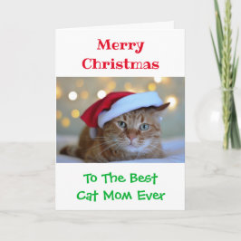 Weihnachts beste Cat-Mama je Foto Karte
