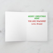 Weihnachts beste Cat-Mama je Foto Karte (Innenseite)