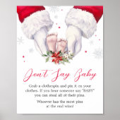 Weihnachts Beste Geschenksäcke Babydusche Sag nich Poster (Vorne)