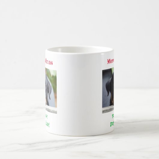 Weihnachts Beste Hündin Mama je Begleiter Foto Kaffeetasse (Mittel)
