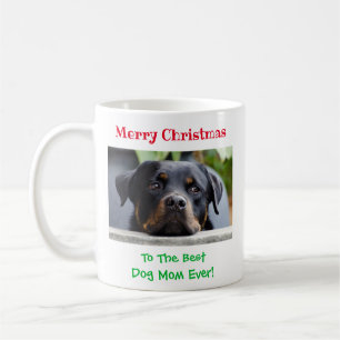 Weihnachts Beste Hündin Mama je Begleiter Foto Kaffeetasse
