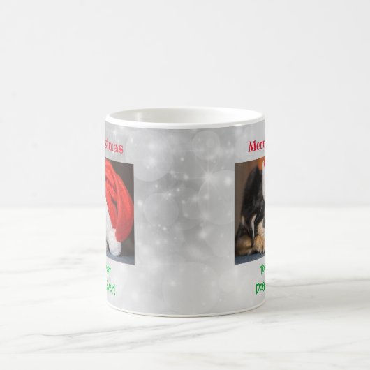 Weihnachts Beste Hündin Mama je Begleiter Foto Kaffeetasse (Mittel)