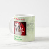Weihnachts Beste Hündin Mama je Begleiter Foto Kaffeetasse (Vorderseite Links)