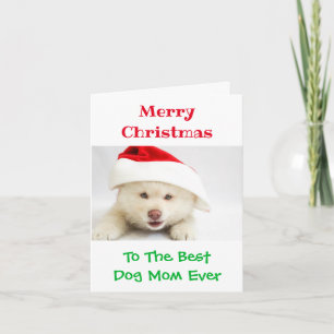 Weihnachts Beste Hündin Mama je Begleiter Foto Karte