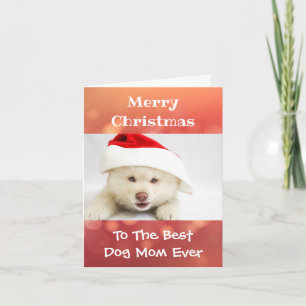 Weihnachts Beste Hündin Mama je Begleiter Foto Karte