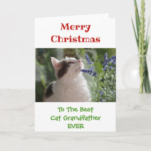 Weihnachts Beste Katze Großvater je Foto Karte