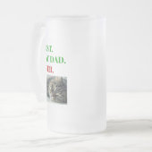 Weihnachts Bester Cat Vater je Foto Mattglas Bierglas (Vorderseite Links)