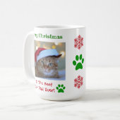Weihnachts Bester Cat Vater Jeden Haustier Foto Kaffeetasse (Vorderseite Links)