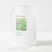 Weihnachts Bester Cat Vater Jeden Haustier Foto Mattglas Bierglas (Vorderseite Links)