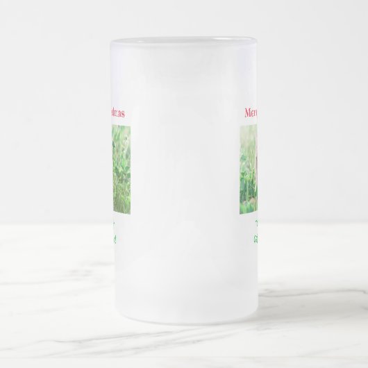 Weihnachts Bester Cat Vater Jeden Haustier Foto Mattglas Bierglas (Mittel)