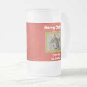 Weihnachts Bester Cat Vater Jeden Haustier Foto Mattglas Bierglas (VorderseiteRechts)