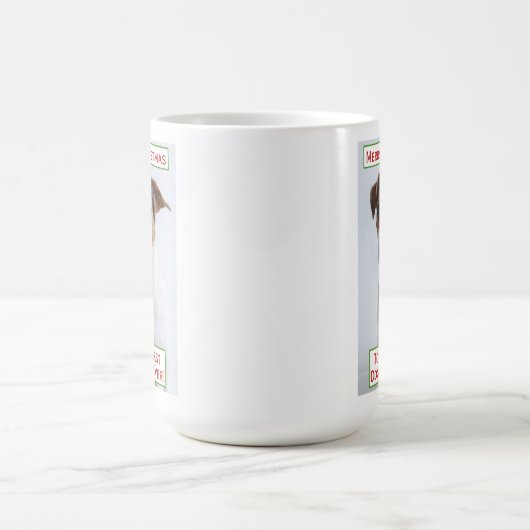 Weihnachts Bester Hund Vater je Begleiter Foto Kaffeetasse (Mittel)
