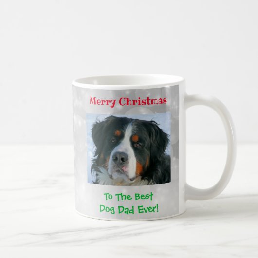 Weihnachts Bester Hund Vater je Begleiter Foto Kaffeetasse (Rechts)