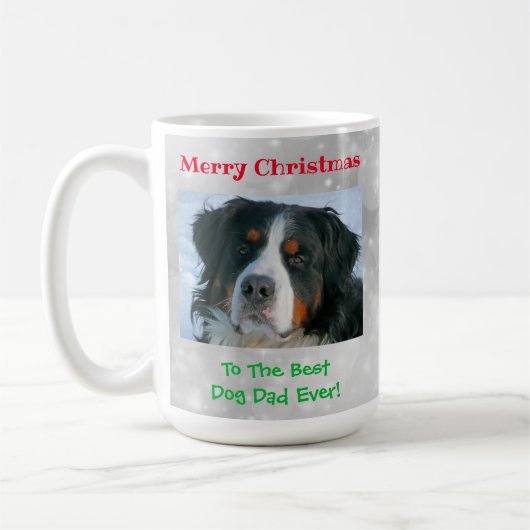 Weihnachts Bester Hund Vater je Begleiter Foto Kaffeetasse (Links)