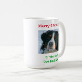 Weihnachts Bester Hund Vater je Begleiter Foto Kaffeetasse (VorderseiteRechts)