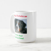 Weihnachts Bester Hund Vater je Begleiter Foto Kaffeetasse (Vorderseite Links)