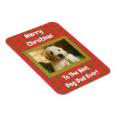 Weihnachts Bester Hund Vater je Begleiter Foto Magnet (Rechte Seite)
