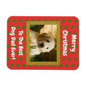 Weihnachts Bester Hund Vater je Begleiter Foto Magnet (Horizontal)