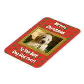 Weihnachts Bester Hund Vater je Begleiter Foto Magnet (Linke Seite)