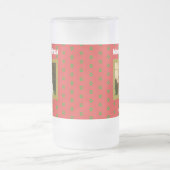 Weihnachts Bester Hund Vater je Begleiter Foto Mattglas Bierglas (Mittel)