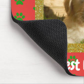 Weihnachts Bester Hund Vater je Begleiter Foto Mousepad (Ecke)