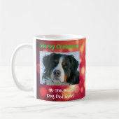 Weihnachts Bester Hund Vater je Custom Pet Foto Kaffeetasse (Links)