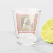 Weihnachts Bester Hund Vater je Custom Pet Foto Schnapsglas (Rückseite)