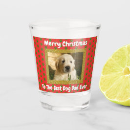 Weihnachts Bester Hund Vater je Custom Pet Foto Schnapsglas