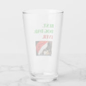 Weihnachts Bester Hund Vater je Foto Beer Pint Glas (Rückseite)