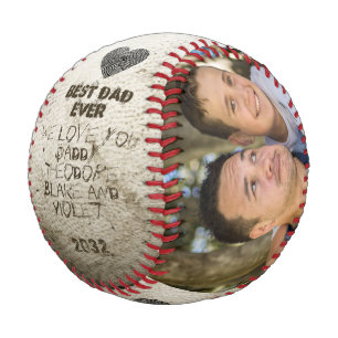 Weihnachts Bester Vater je DIY FotoCollage Keepake Baseball