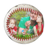Weihnachts Bester Vater je DIY FotoCollage Keepake Baseball (Vorderseite Links)