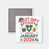 Weihnachts Bestes Geschenk Ankunft Januar 2026 Paa Magnet (Vorderseite/Rückseite)