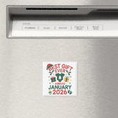 Weihnachts Bestes Geschenk Ankunft Januar 2026 Paa Magnet (In Situ (Geschirrspüler))