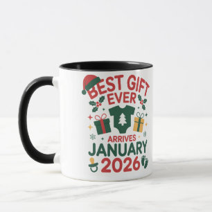 Weihnachts Bestes Geschenk Ankunft Januar 2026 Paa Tasse