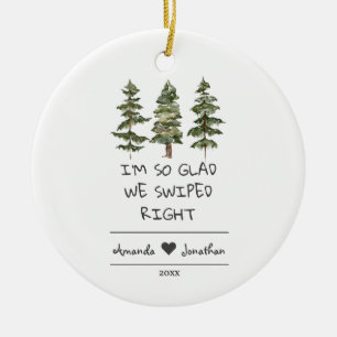 Weihnachts-Beziehung so erfreut, dass wir richtig Keramik Ornament