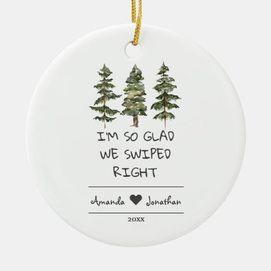 Weihnachts-Beziehung so erfreut, dass wir richtig  Keramik Ornament (Vorne)