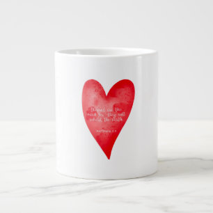 Weihnachts-Bibel-Tasse Matthäus 5,5 Jumbo-Tasse