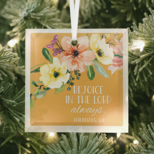 Weihnachts-Bibelvers-Glasornament Ornament Aus Glas