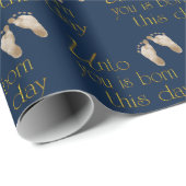 Weihnachts-Bibelverse auf blau Geschenkpapier (Rolleneckpunkt)