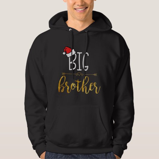 Weihnachts Big Brother Baby Ankündigung Kinder Hoodie (Vorderseite)