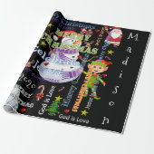 Weihnachts Big Sister Wrapping Paper Jesus Santa S Geschenkpapier (Ungerollt)