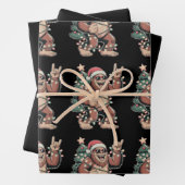Weihnachts Bigfoot Sasquatch Weihnachtsmannmütze W Geschenkpapier Set (Beispiel)