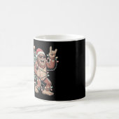 Weihnachts Bigfoot Sasquatch Weihnachtsmannmütze W Kaffeetasse (VorderseiteRechts)