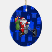 Weihnachts-Biker Keramik Ornament (Rechts)