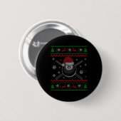 Weihnachts Billard Pool Snooker Sport Player Funn Button (Vorne & Hinten)