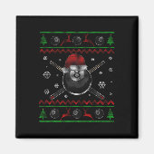 Weihnachts Billard Pool Snooker Sport Player Funn Magnet (Vorne)